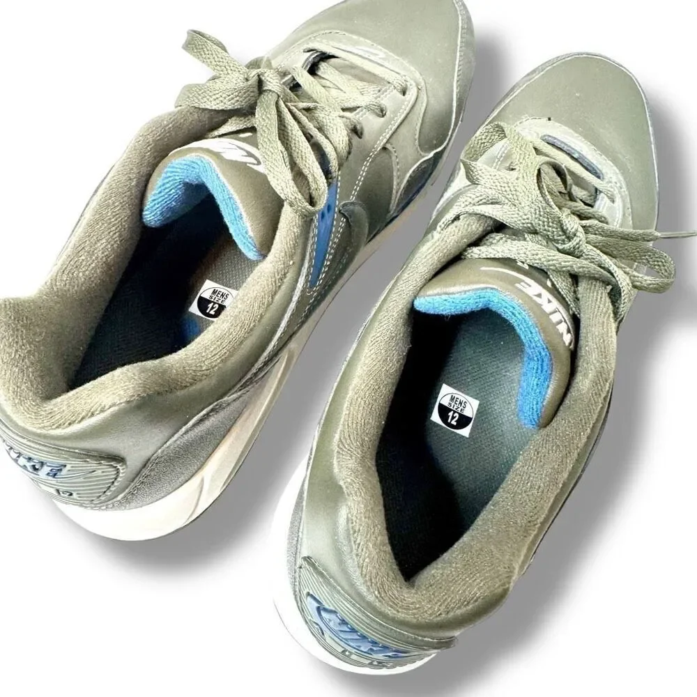 Nike Air Max Correlate Leather Sneakers Cargo Green Khaki/Blue Men’s Size 12
